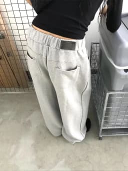 Unique SEI Korean Style Street Loose Casual Pure Color Slimming Versatile Loose Fit Shape Sweatpants High Waist Elastic Waist...