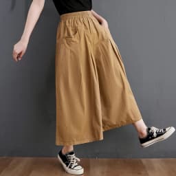High Waist Wide Leg Pants Women's Summer New Sle Korean Version plus Size Loose Skirt Slimming Versatile Nine Point Pants
