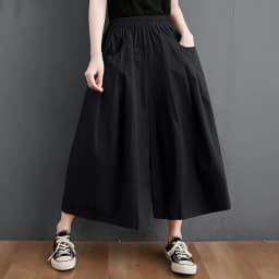 High Waist Wide Leg Pants Women's Summer New Sle Korean Version plus Size Loose Skirt Slimming Versatile Nine Point Pants