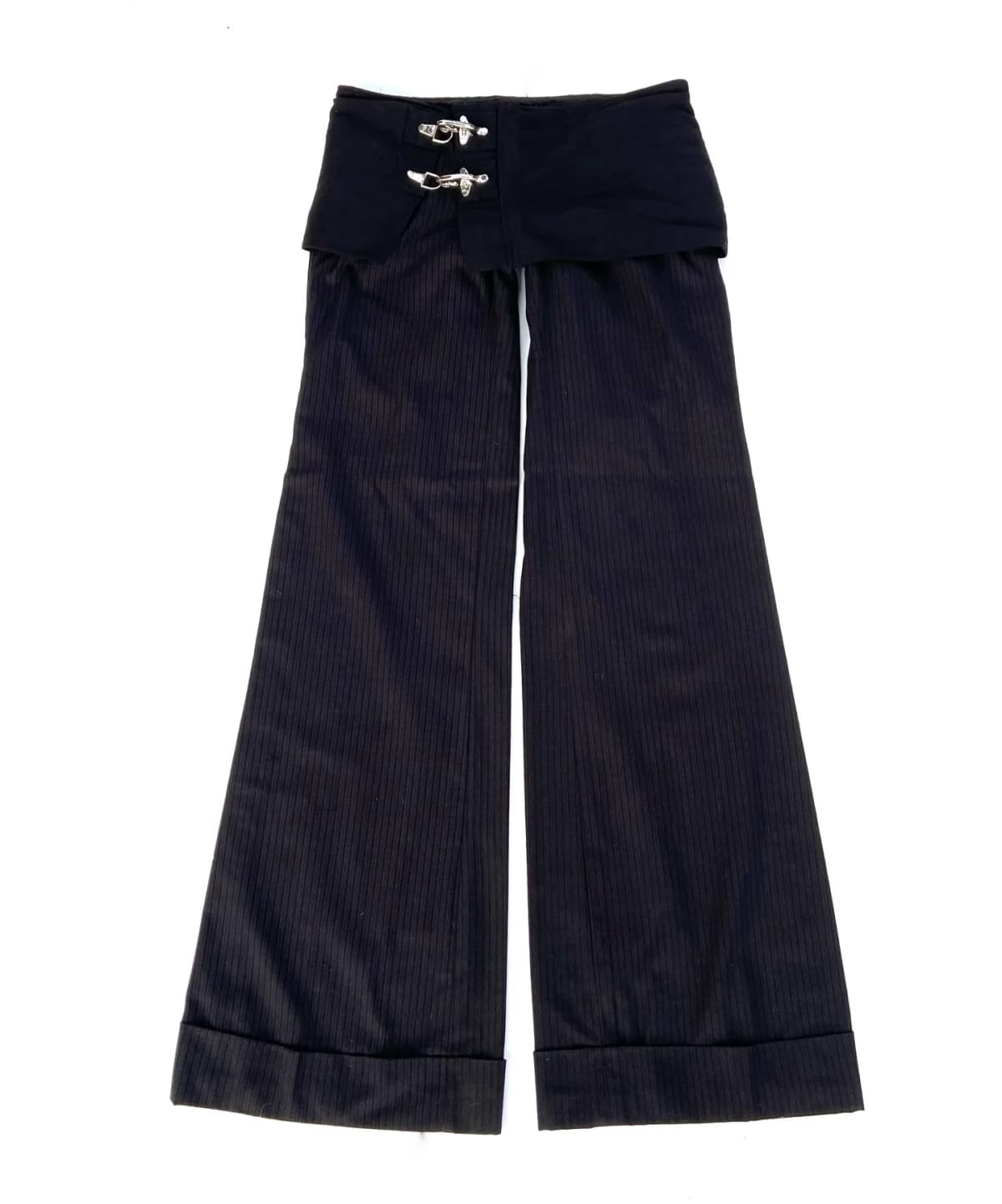 Fashionable American retro Y2K new style airplane buckle design sense suit pants high-end simple casual long pants for women emo