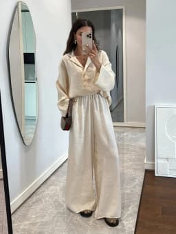 Cotton Linen Loose Women's Pant Elastic Waist Pleated Casual Female Wide Leg Trousers 2025 Summer Solid Vacation Lady Pant