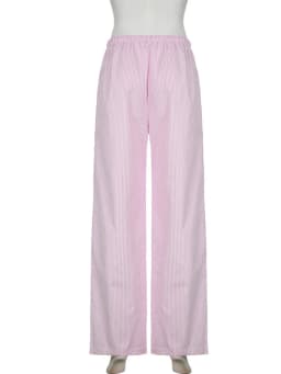 Streetwear Striped Print Loose Trousers Lace-up Joggers Fashion Y2K Baggy Pants Basic Aesthetic 90s Cute Bottoms