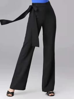 Modern Dance Pants Wide Leg Latin Dance High Waist Trousers Standard Dance Skirt Long Pants for Square Dancing