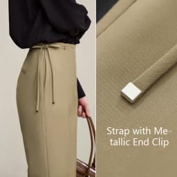 Amii Women's Nine-point Pants 2026 Autumn New Commuter Thin Belt Solid Color Pants Casual Versatile Trousers For Woman 12621059