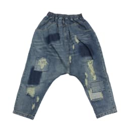 TIYIHAILEY Ankle Length Pants for Women, Denim Trousers, Elastic Waist, Casual Patchwork 3/4 Pants with Holes New Fashion 2026