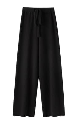 Cashmere Knitted Wide-leg Pants Women's Autumn Glutinous Rice High Waist Drape Straight Casual Mopping Towel Pants Thickened