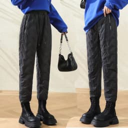 Animal Game Outdoor Women Plush Thick Fleece Waterproof Sweatpant Windproof Casual Work Pants Warm Lambswool Thermal Outerwear
