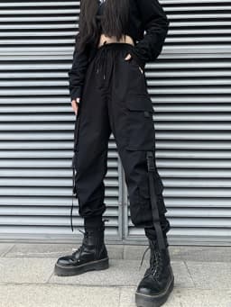 2025 New Fashion Hip Hop Cargo Pants Women Harem Pants Multi-Pocket Streetwear Casual Woman Pant S-3XL