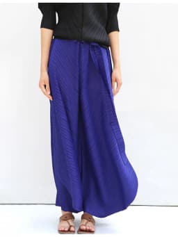Miyake Pleated Harem Pants With Belt Women Summer New Designer Vintage Casual Big Size Wide Leg Pants Women Trousers