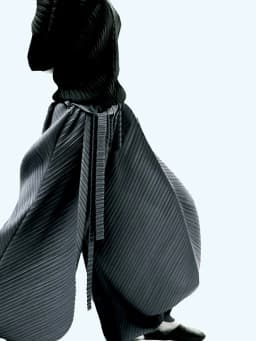 Miyake Pleated Harem Pants With Belt Women Summer New Designer Vintage Casual Big Size Wide Leg Pants Women Trousers