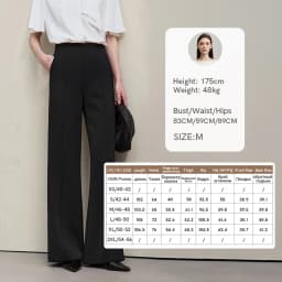 Amii Women's Wide Leg Pants 2026 Summer New Pin Tuck Cutout Casual Trousers Elastic Waist Loose Fit Office Long Pants 12622067