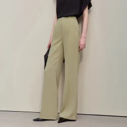 Amii Women's Wide Leg Pants 2026 Summer New Pin Tuck Cutout Casual Trousers Elastic Waist Loose Fit Office Long Pants 12622067