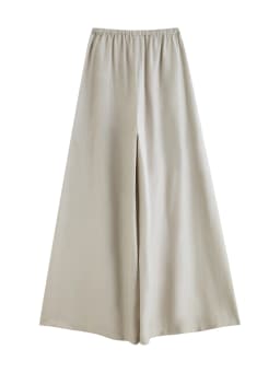 ZIQIAO Women Old Money Style Waist Cinched Vest & Wide Leg Pants Set Elastic High Waist Skirted Trousers Casual Two-Piece Outfit