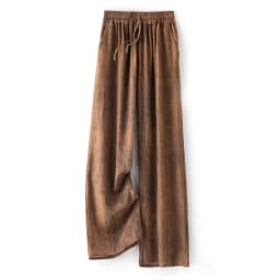 100% Natural Mulberry Silk Crepe De Chine Elastic Waist Loose High Waist Women's Versatile Summer Casual Wide Leg Pants