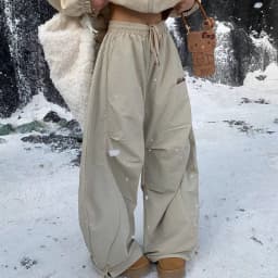 Winter Thicken Warm Fleece Pants Women Y2K American Retro Baggy Sweatpants Female Harajuku High Waist Hip Hop Wide Leg Trousers