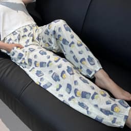 Cool Summer New Silk Cotton Spwear Loose Women's Wide Leg Pants Home Wear Floral Print Heat Resistant Comfortable Casual T...