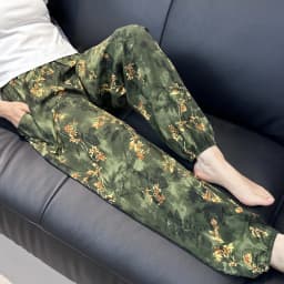Cool Summer New Silk Cotton Spwear Loose Women's Wide Leg Pants Home Wear Floral Print Heat Resistant Comfortable Casual T...