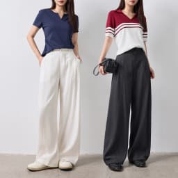 TOYOUTH Women Wide Leg Pants Summer 2026 Textured 3D Pleated Design Hip Covering Loose Breathable Comfortable Casual Daily Style