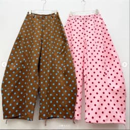 Women Retro Polka Dot Print High Waist Barrel Leg Pants Drawstring Hem Wide Leg Trousers With Pockets Y2K Casual Streetwear