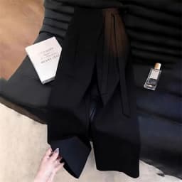 2027 Summer New Design Sense Suit Trousers Women High Quality Lace-up Wide-leg Pants Ladies Fashion Temperament High Waist Pants