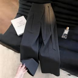 2027 Summer New Design Sense Suit Trousers Women High Quality Lace-up Wide-leg Pants Ladies Fashion Temperament High Waist Pants