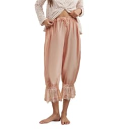 Bloomers Pants for Women Y2K Lace Trim Vintage Pantaloons Cute Ruffled Pumpkin Long Pants Capri Pajama Bottoms Casual Streetwear