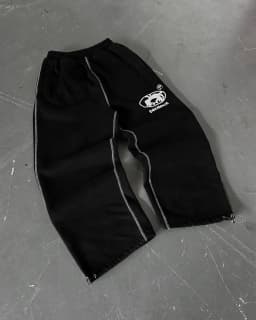 Streetwear Sweatpants Y2K Pants Harajuku Hip Hop Gothic Retro Stripe Baggy Casual Pants Men Women Elastic Waist Jogging Pants