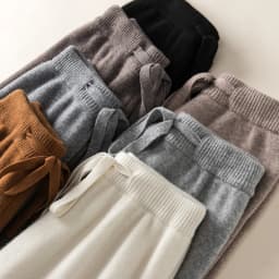Temperament Cashmere Cloud Pants High Waist Drape Wide Leg Pants Women's White Casual Versatile Knitted Floor-mopping Trousers