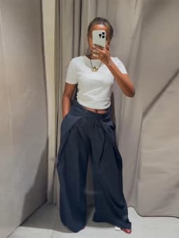 Casual Striped Loose Pants Women High Waist Pleated Straight Long Wide Leg Trousers Female 2026 Autumn Fashion Lady Bottoms