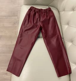 Genuine Leather Harem Pants Women's Real Sheepskin Trousers High Waist Women Pants 2026 New Elastic Waist Streetwear