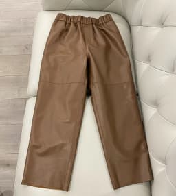 Genuine Leather Harem Pants Women's Real Sheepskin Trousers High Waist Women Pants 2026 New Elastic Waist Streetwear