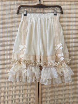 Japanese Original Design Lolita Bow Women's Pumpkin Pants Autumn New Sweet Cute Lace Hollow out Coral Fleece Leggings ladies
