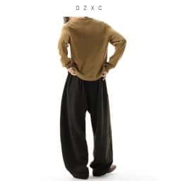 Women's Knitted Wool Pants, Elastic Waist Casual Wide-Leg Pants, Autumn and Winter Style 2026