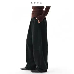 Women's Knitted Wool Pants, Elastic Waist Casual Wide-Leg Pants, Autumn and Winter Style 2026