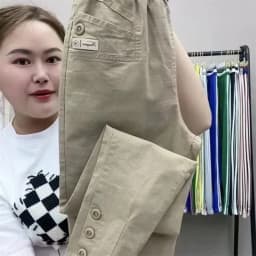 Women Cotton Linen Harun Pants Spring Summer New Fashion High Waist All-Match Thin Casual Pants Female Nine-Point Pants Ladies