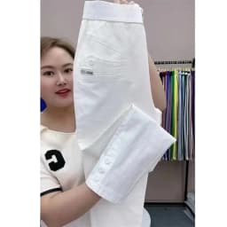 Women Cotton Linen Harun Pants Spring Summer New Fashion High Waist All-Match Thin Casual Pants Female Nine-Point Pants Ladies