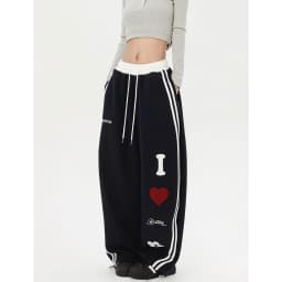 High Waist American Style Wide Leg Pants Women's Spring Autumn Loose BF Lazy Jazz Dance Straight Casual Sweatpants