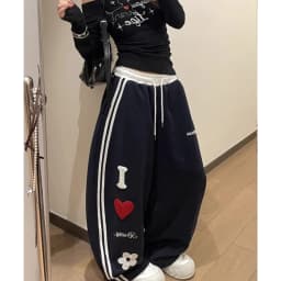 High Waist American Style Wide Leg Pants Women's Spring Autumn Loose BF Lazy Jazz Dance Straight Casual Sweatpants