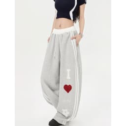 High Waist American Style Wide Leg Pants Women's Spring Autumn Loose BF Lazy Jazz Dance Straight Casual Sweatpants