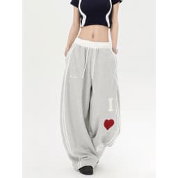 High Waist American Style Wide Leg Pants Women's Spring Autumn Loose BF Lazy Jazz Dance Straight Casual Sweatpants