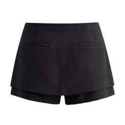 Fashionable Versatile JNLEAOG Autumn New Women's Suit A-Line Skirt Pants Split Design Polyester Fiber Short Pants