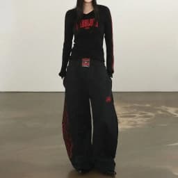 American hip-hop dance pants hot girl casual sports pants loose jazz embroidered scimitar wide-leg pants for street wear