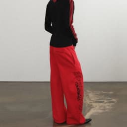 American hip-hop dance pants hot girl casual sports pants loose jazz embroidered scimitar wide-leg pants for street wear