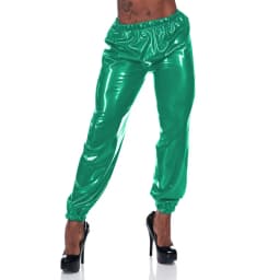 Office Lady High Waist PVC Leather Pants Women Casual Loose Bloomers Fashion Vinyl Patent Leather Stretch Trousers Clubwear 7XL