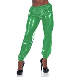 Office Lady High Waist PVC Leather Pants Women Casual Loose Bloomers Fashion Vinyl Patent Leather Stretch Trousers Clubwear 7XL