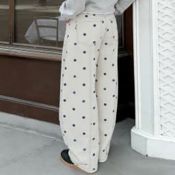 Lamuusaa y2k Women Barrel Jeans 2000s Clothes Polka Dot Print Loose Denim Pants Baggy Trousers Wide-Leg Pants Club Streetwear