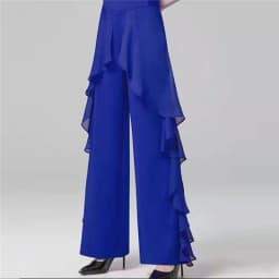 Dance Wide Leg Pants Women's High Waist Pants Lotus Leaf Side Wild Dangling Feel Training Pants 2022 New Dance Female pants
