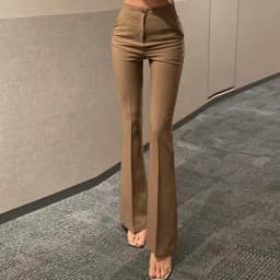 High Waist Flared Casual Pants Long Legs Effectively Slimming Versatile Micro Flare Loose Fit Trousers for Women