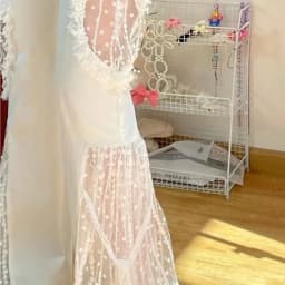 High Waist Flare Pants Women Fairycore Lace Sexy Cut Out Graphic Sense Spliced Pocket Lacework Elastic Waists Wide Leg Pant