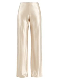 New In 2026 Women's Spring Summer Satin Pants Fashion Elegant High Waist Casual Straight Trousers